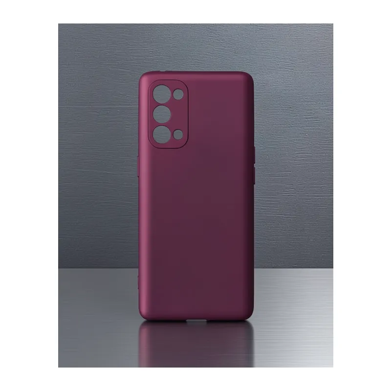 Oppo Reno 5 Pro Kılıf First Silikon - Mürdüm