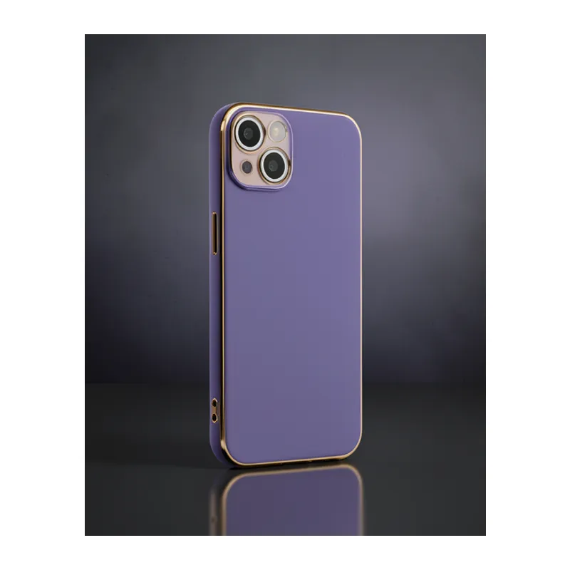 Apple İphone 13 Kılıf Volet Silikon - Mor