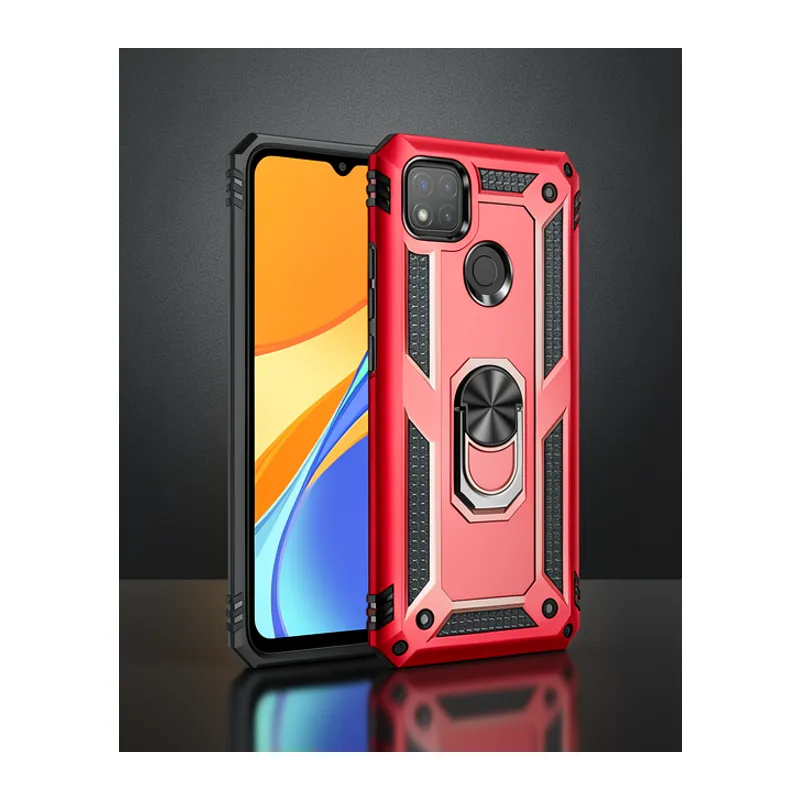 Xiaomi Redmi 9c Kılıf Sofya Yüzüklü Silikon Kapak - Gold