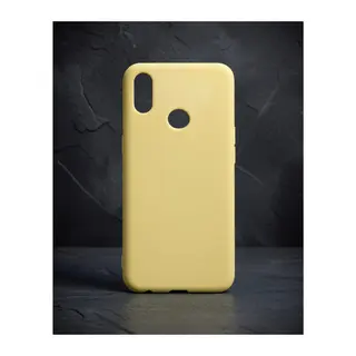 Samsung Galaxy A10s Kılıf Nano İçi Kadife Silikon - Sarı