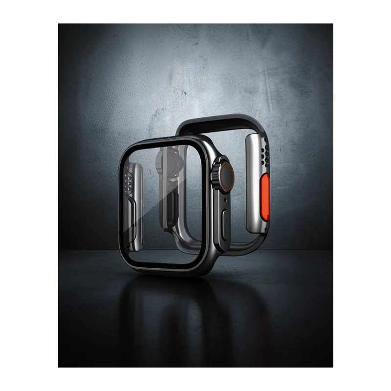 Apple Watch 41mm Watch 49mm Kasa Dönüştürücü Ve Ekran Koruyucu - Siyah