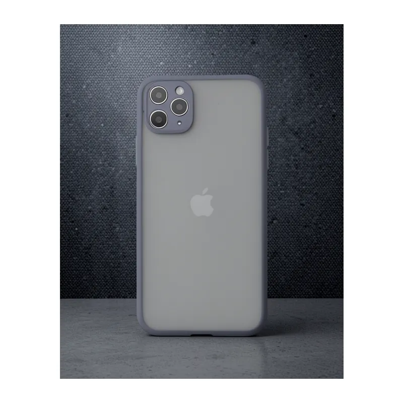 Apple İphone 12 Pro Max Kılıf Montreal Silikon Kapak - Gri