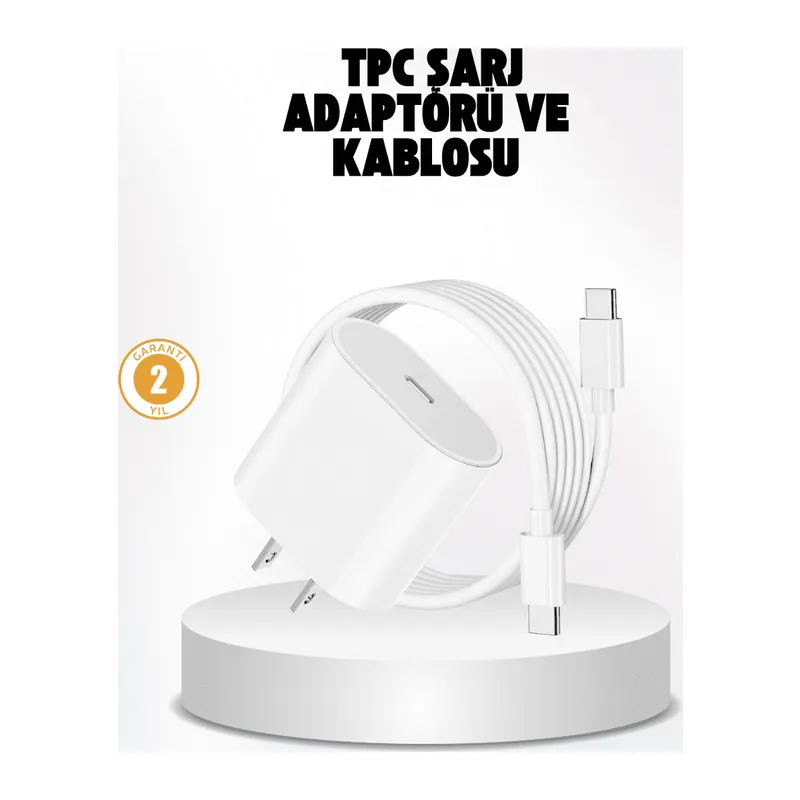 iPhone ve iPad Uyumlu 20W Güvenli USB-C Hızlı Şarj Adaptörü