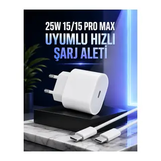 Güç Adaptörü ve Kablosu Şarj Aleti 15/15 Pro Max Uyumlu Hızlı Şarj