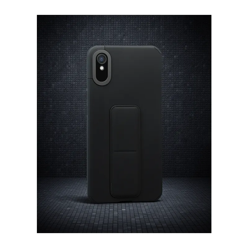 Xiaomi Redmi 9a Kılıf Mega Standlı Silikon - Siyah