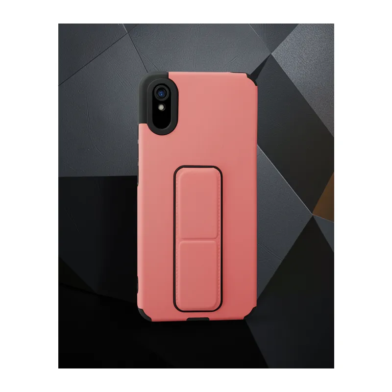 Xiaomi Redmi 9a Kılıf Mega Standlı Silikon - Pudra