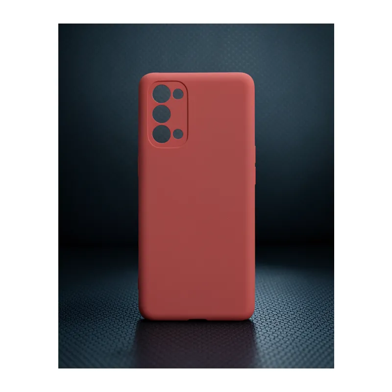 Oppo Reno 5 Pro Kılıf Nano İçi Kadife Silikon - Kiremit