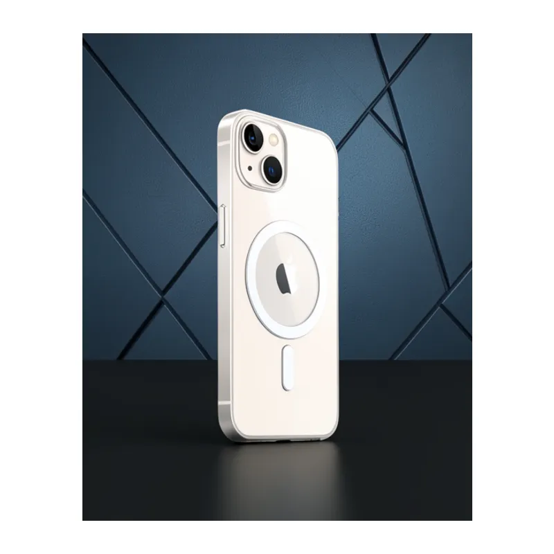 Apple İphone 14 Kılıf Magneticsafe Şeffaf Silikon - Şeffaf