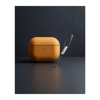 AirPods 3 (3. Nesil) 405 Deri Kılıf - Turuncu