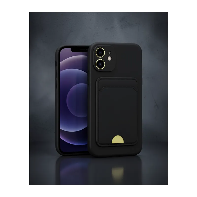 Apple İphone 11 Kılıf Kelvin Kartvizitli Silikon - Siyah