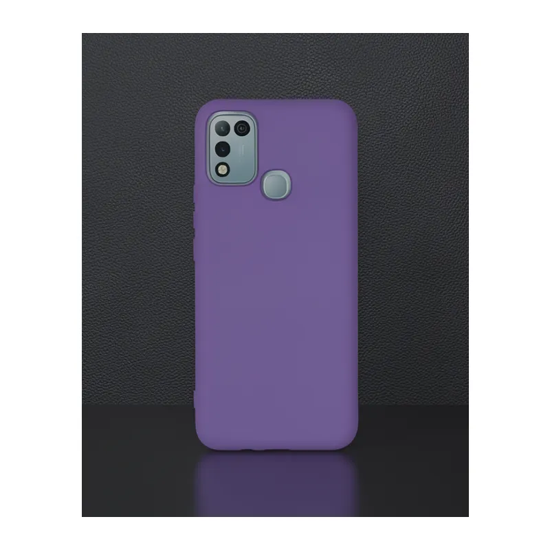İnfinix Hot 10 Play Kılıf Nano İçi Kadife Silikon - Mor