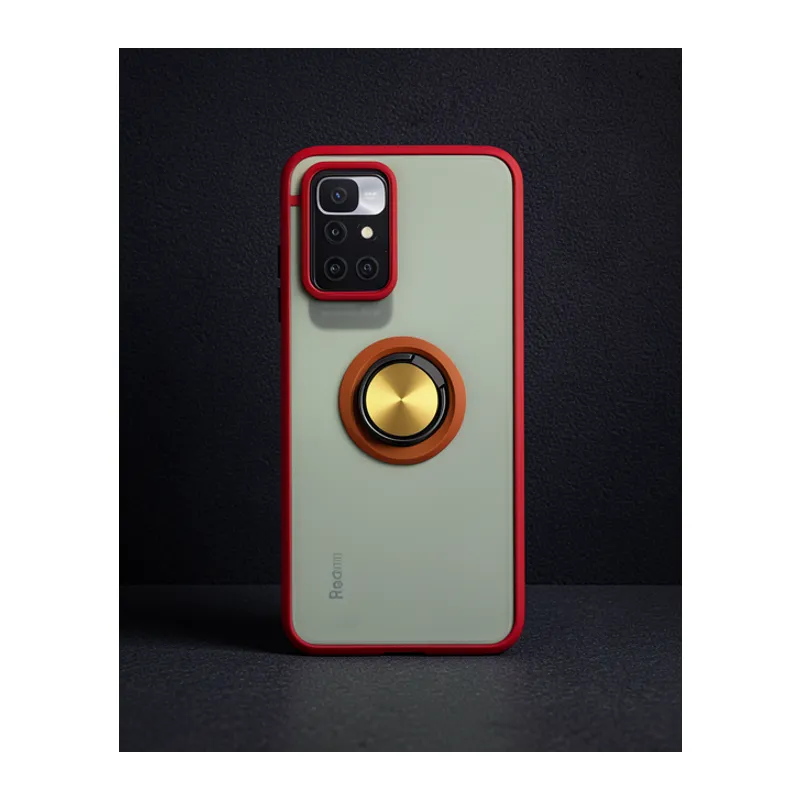 Xiaomi Redmi 10 2022 Kılıf Montreal Yüzüklü Silikon Kapak - Sarı