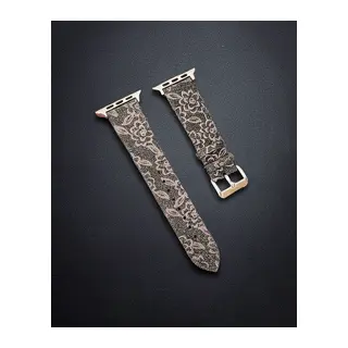 Apple Watch 42mm Creeper Desenli Kordon - Kahverengi