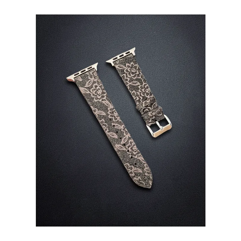 Apple Watch 42mm Creeper Desenli Kordon - Kahverengi