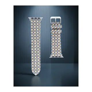 Apple Watch 42mm Karo Motif Kordon - Lila