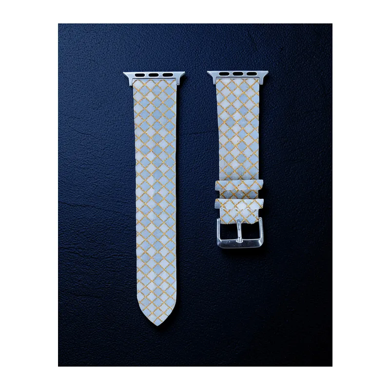 Apple Watch 42mm Karo Motif Kordon - Mavi
