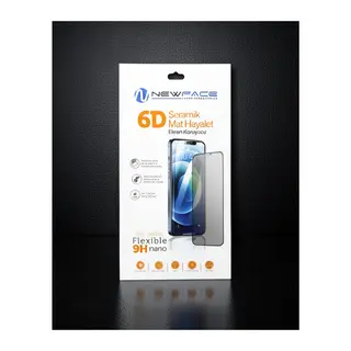 iPhone 14 Pro Max - Ekran Koruyucu Film - 6D Mat Seramik Hayalet Nano - Siyah
