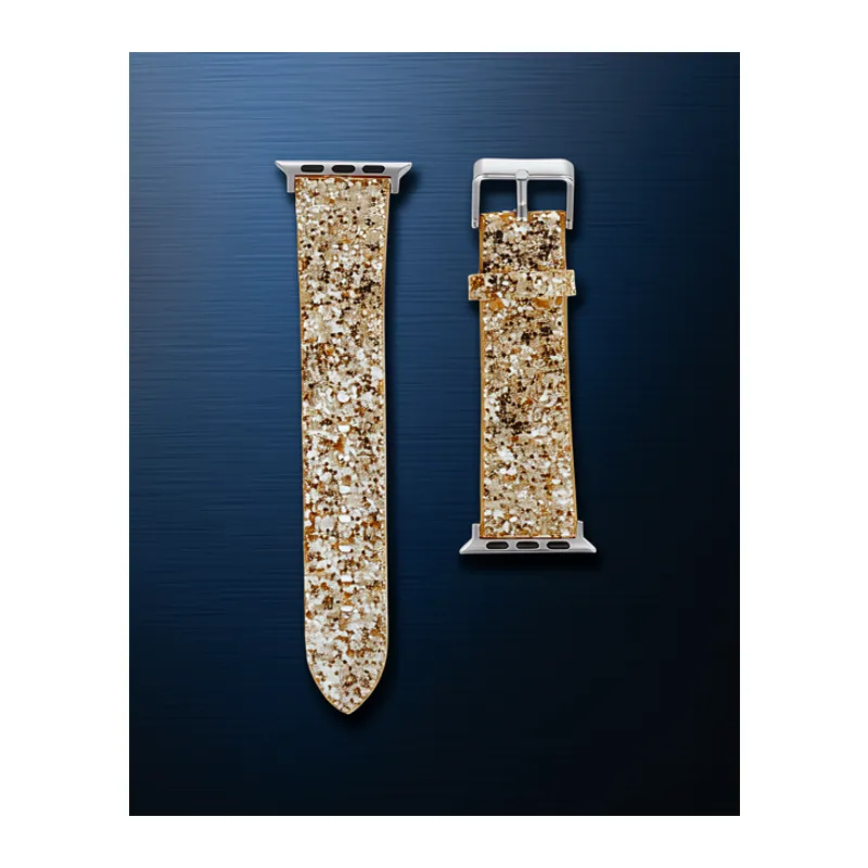 Apple Watch 42mm Ry Taşlı Kordon - Gold