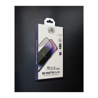 Apple iPhone 14 - Bilvis 3D Mat Cam Ekran Koruyucu - Siyah