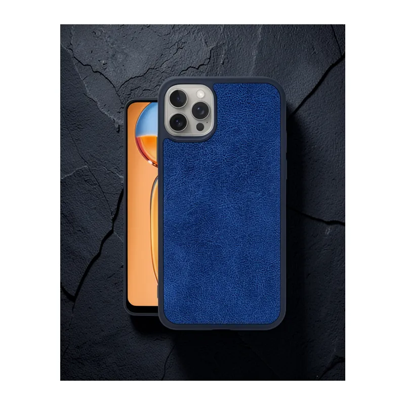 Apple İphone 15 Pro Kılıf Aras Deri Kapak - Lacivert