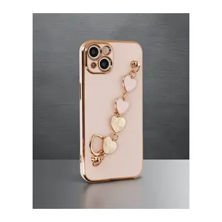 Apple İphone 14 Kılıf Esila Silikon - Pudra