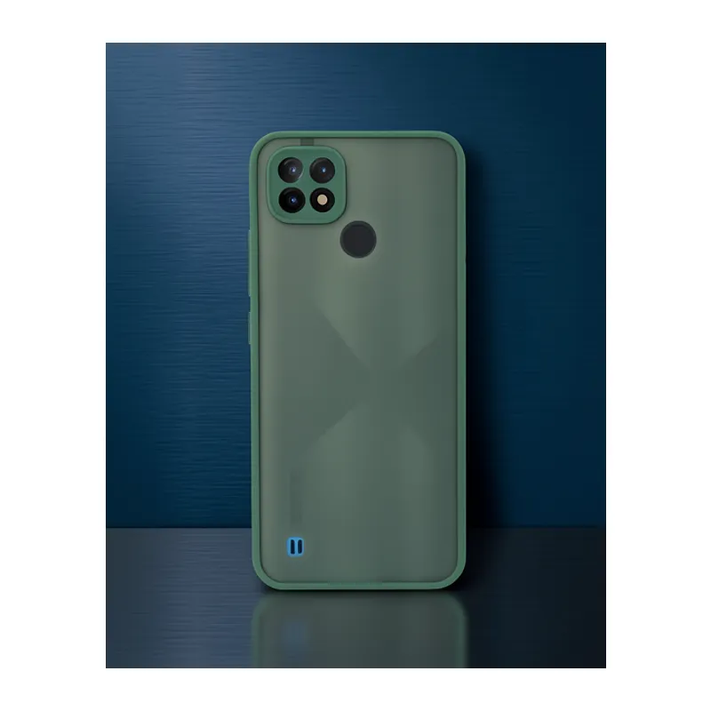 Realme C21 Kılıf Montreal Silikon Kapak - Yeşil