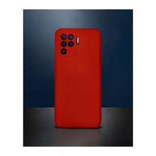 Oppo Reno 5 Lite Kılıf Nano İçi Kadife Silikon - Kırmızı
