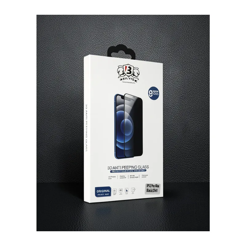 iPhone 14 - Bilvis Hayalet Cam Ekran Koruyucu - Siyah