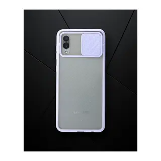 Samsung Galaxy A02 Kılıf Palm Buzlu Kamera Sürgülü Silikon - Lila