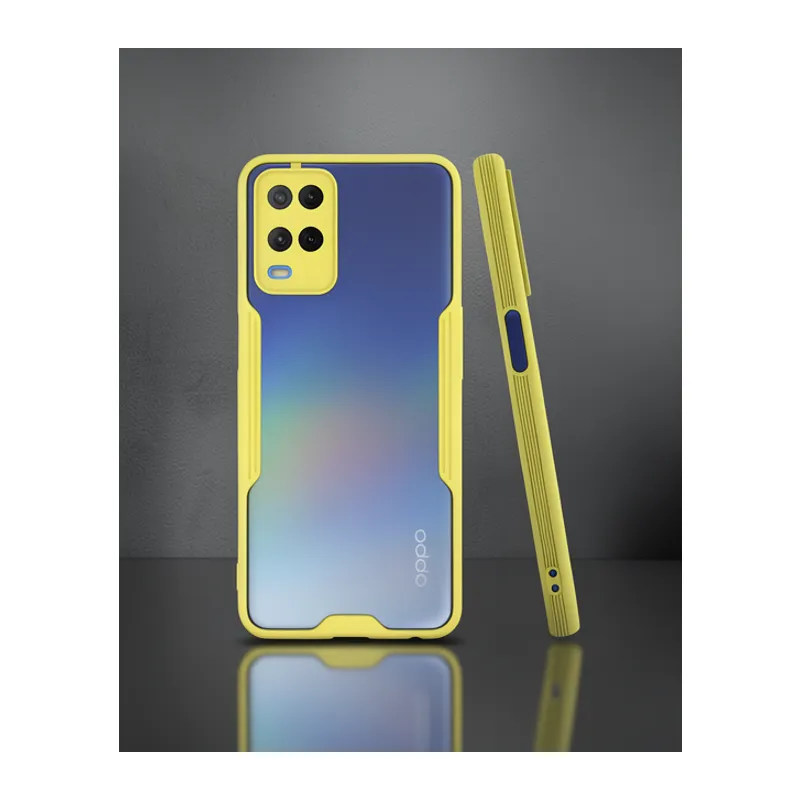 Oppo A54 4g Kılıf Platin Silikon - Sarı