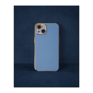 iPhone 15 Kılıf Volet Silikon - Mavi