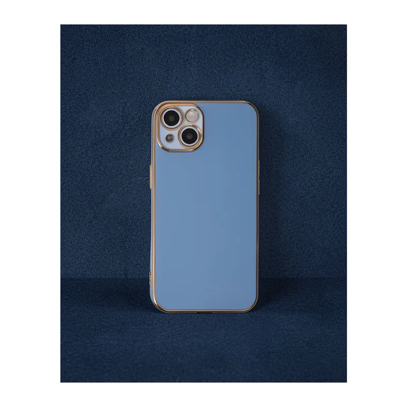 iPhone 15 Kılıf Volet Silikon - Mavi