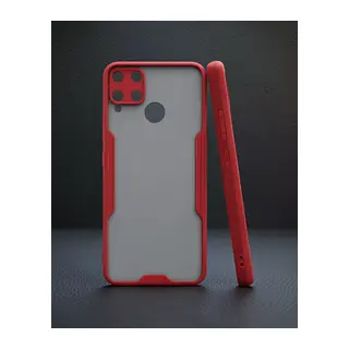 Realme C15 Kılıf Platin Silikon - Kırmızı