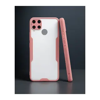 Realme C15 Kılıf Platin Silikon - Pembe