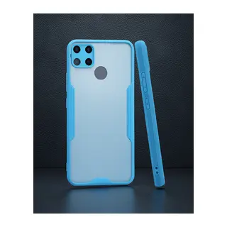 Realme C15 Kılıf Platin Silikon - Mavi