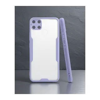 Realme C15 Kılıf Platin Silikon - Lila