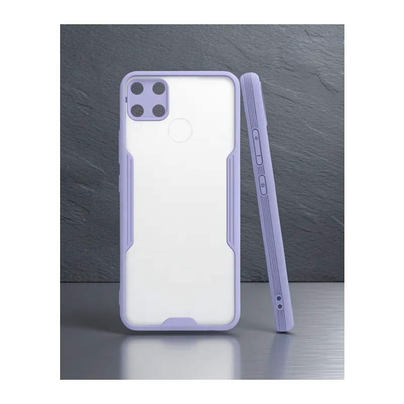 Realme C15 Kılıf Platin Silikon - Lila