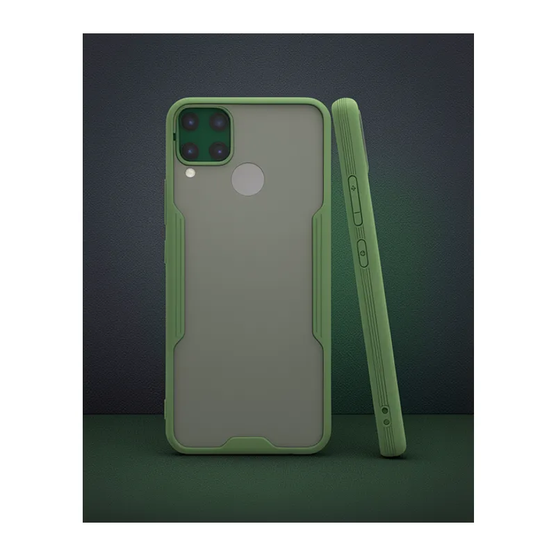 Realme C15 Kılıf Platin Silikon - Yeşil