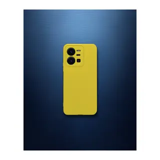 Vivo Y35 Kılıf Nano İçi Kadife Silikon - Sarı