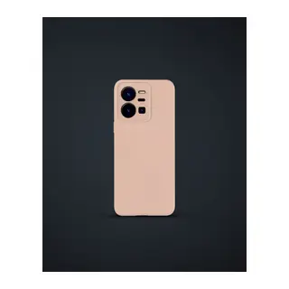 Vivo Y35 Kılıf Nano İçi Kadife Silikon - Pudra