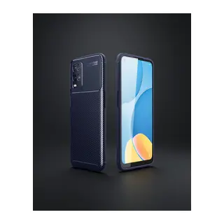 Oppo A54 4g Kılıf Auto Focus Karbon Kapak - Lacivert