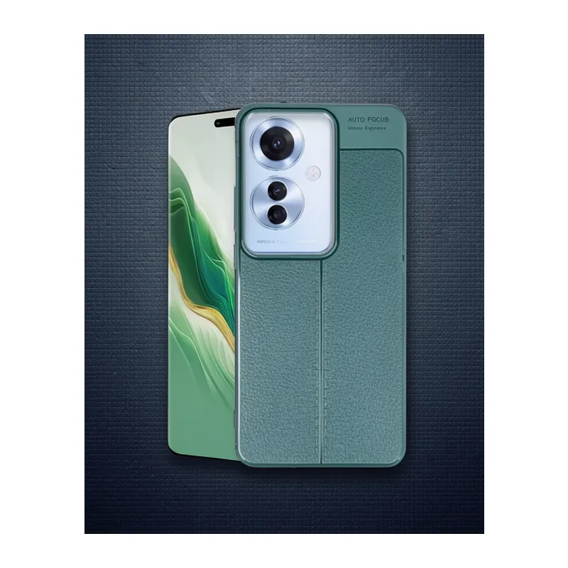 Oppo Reno 11f Kılıf Auto Focus Kapak - Koyu Yeşil