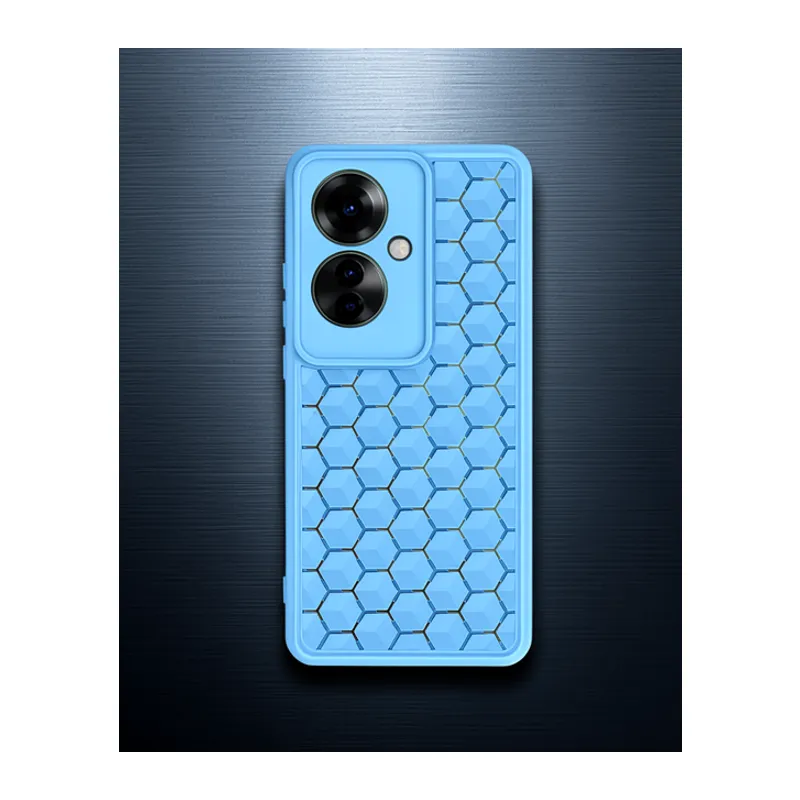 Oppo Reno 11f Kılıf Petek Silikon Kapak - Mavi