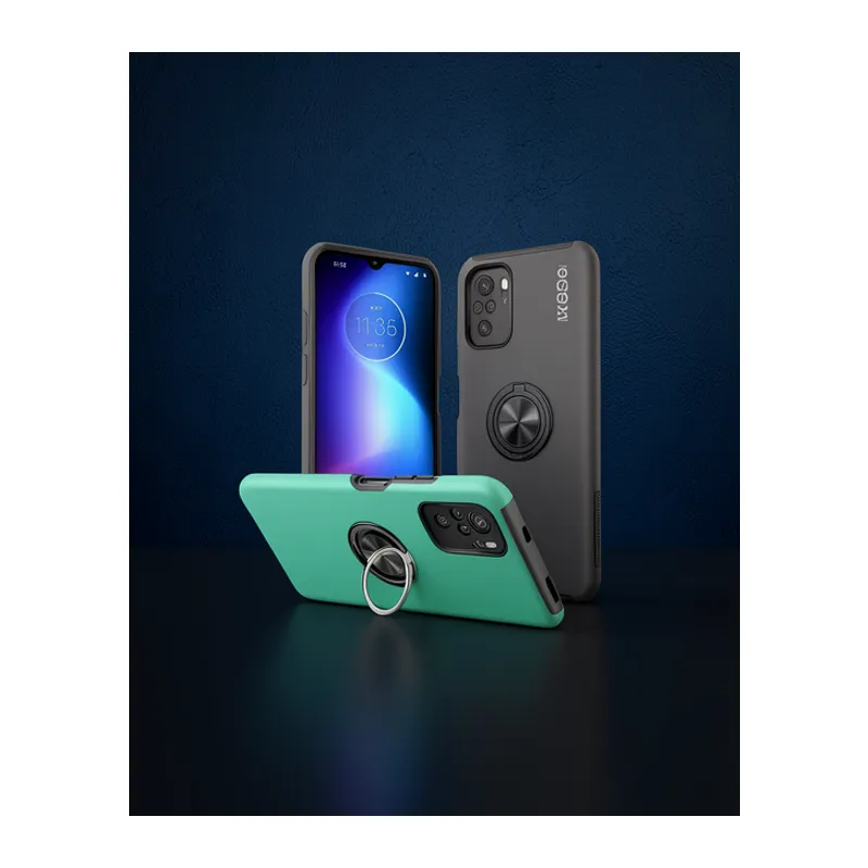Xiaomi Poco F3 Kılıf Elit Yüzüklü Kapak - Yeşil