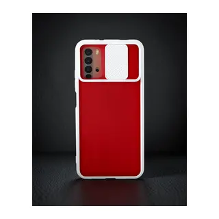 Xiaomi Redmi 9t Kılıf Palm Buzlu Kamera Sürgülü Silikon - Lila