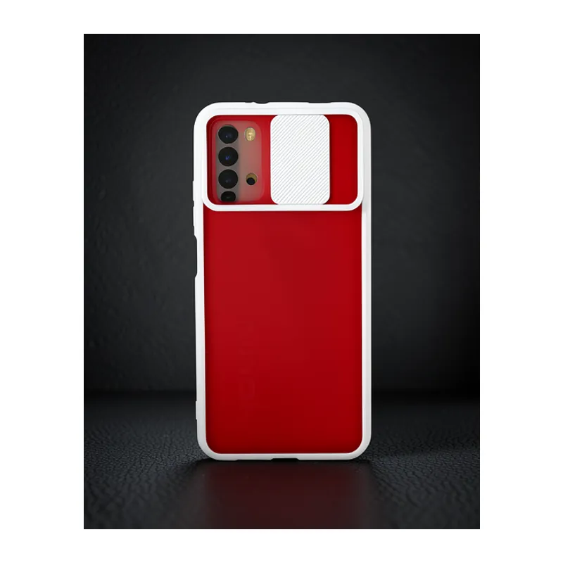 Xiaomi Redmi 9t Kılıf Palm Buzlu Kamera Sürgülü Silikon - Lila