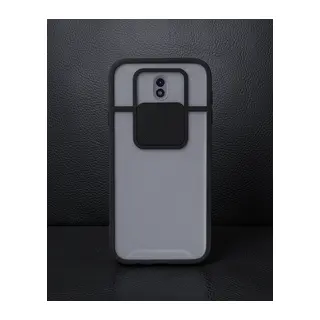 Samsung Galaxy J7 Pro / J730 Kılıf Palm Buzlu Kamera Sürgülü Silikon - Siyah