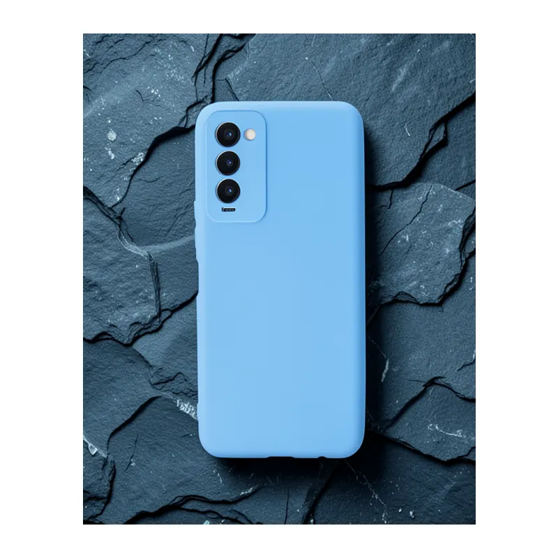 Tecno Camon 18 Kılıf First Silikon - Mavi