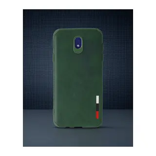 Samsung Galaxy J7 Pro / J730 Kılıf Loop Deri Silikon - Yeşil