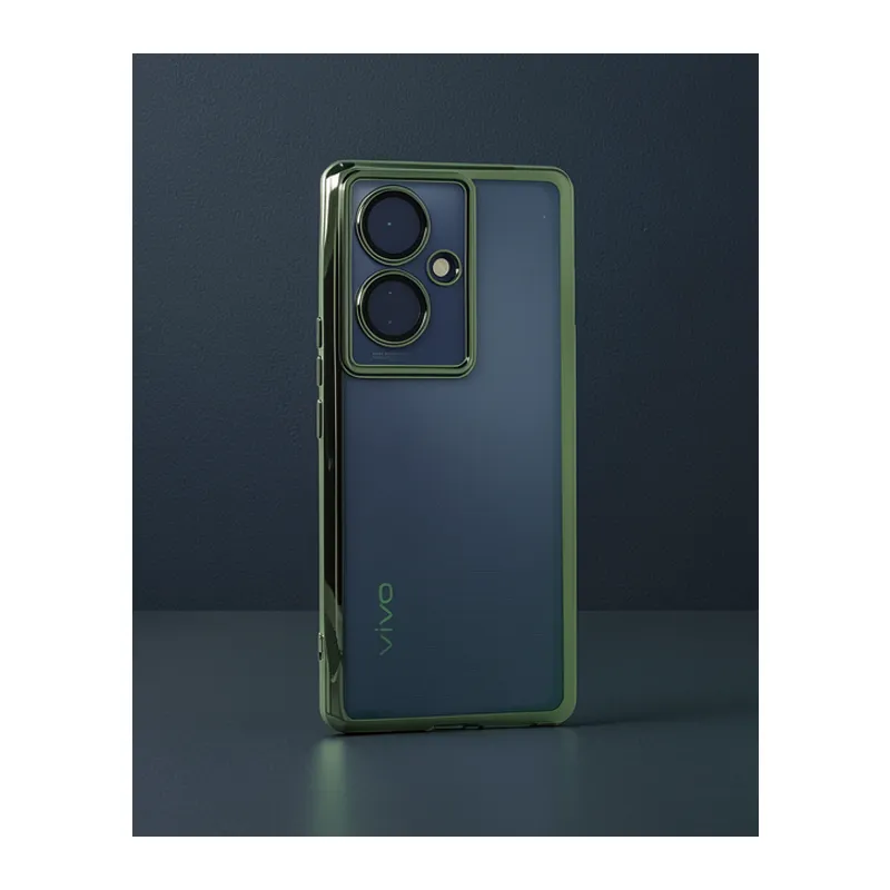 Vivo V29 Lite Kılıf Razer Lensli Silikon - Yeşil